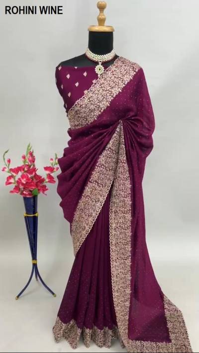 D.NO. ROHINI COLOUR’S BY BT EMBROIDERY SAREE WHOLESALER IN INDIA